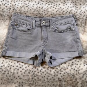 Denizen by Levi's Gray Jean Shorts with Cuffed Hem - Stretchy - Size 7